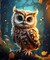 Owl Diamond Painting Kit – 5D Full Round DIY Gem Art for Adults, 12x16 Inch Wall Décor